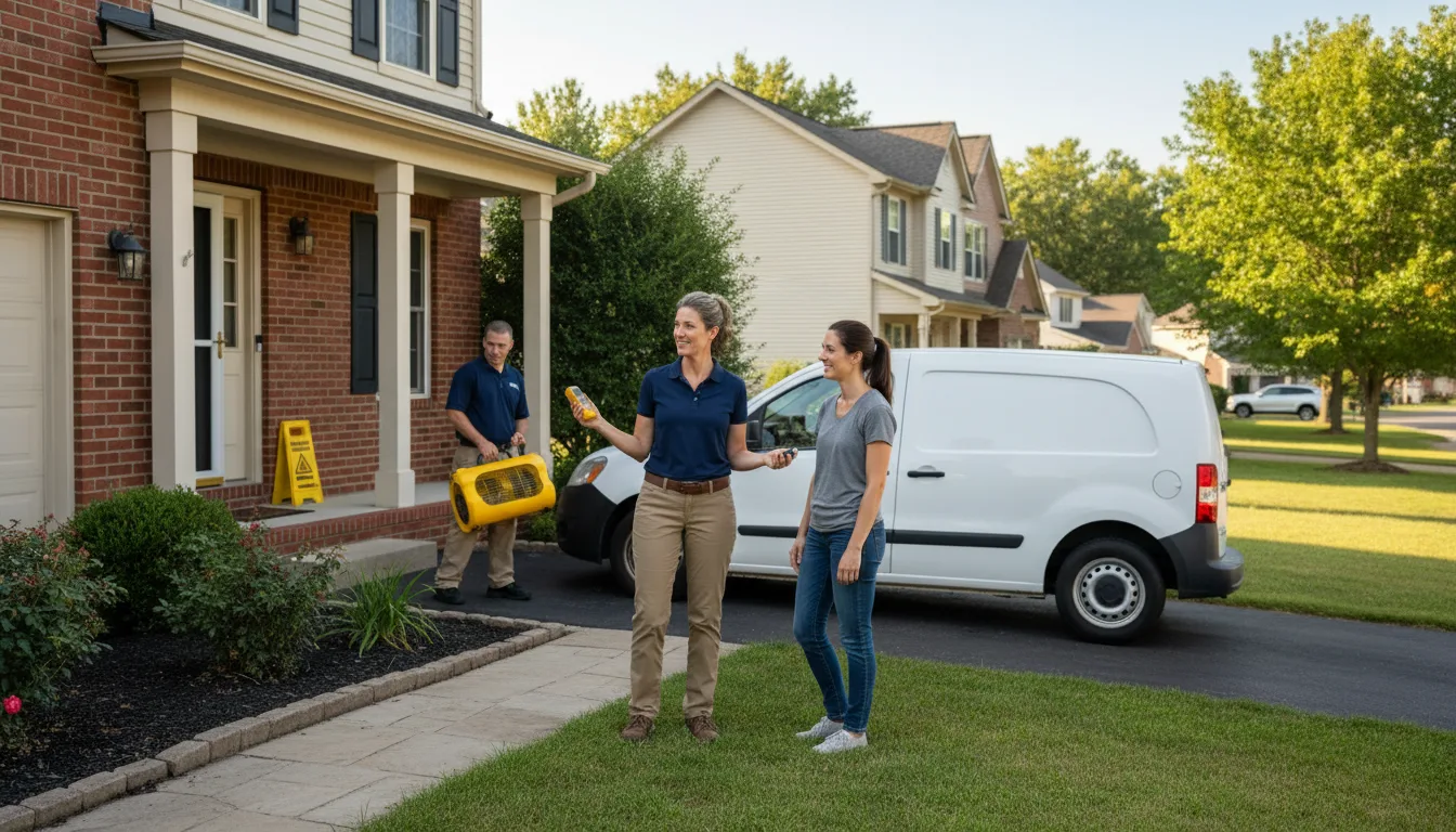 Residential water damage restoration in Diller, NE